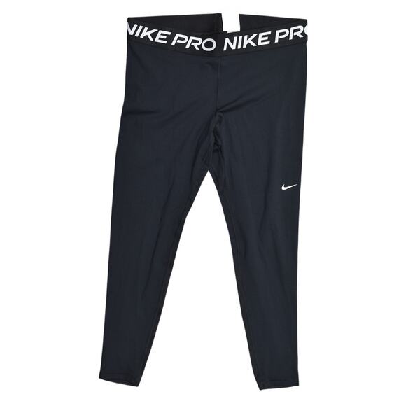 Nike PRO Men's XL Black Ankle Leggings - Polyester Dri Fit Running - Picture 1 of 8
